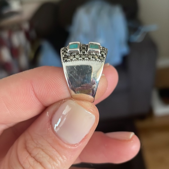 Sterling silver, turquoise ring - Picture 3 of 5